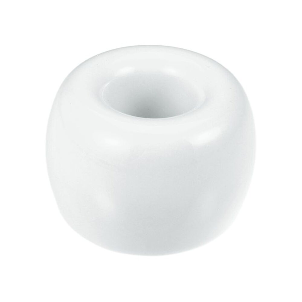 Bathroom Round Mini Ceramic Electric Toothbrush Holder White 1.65"x1.18"